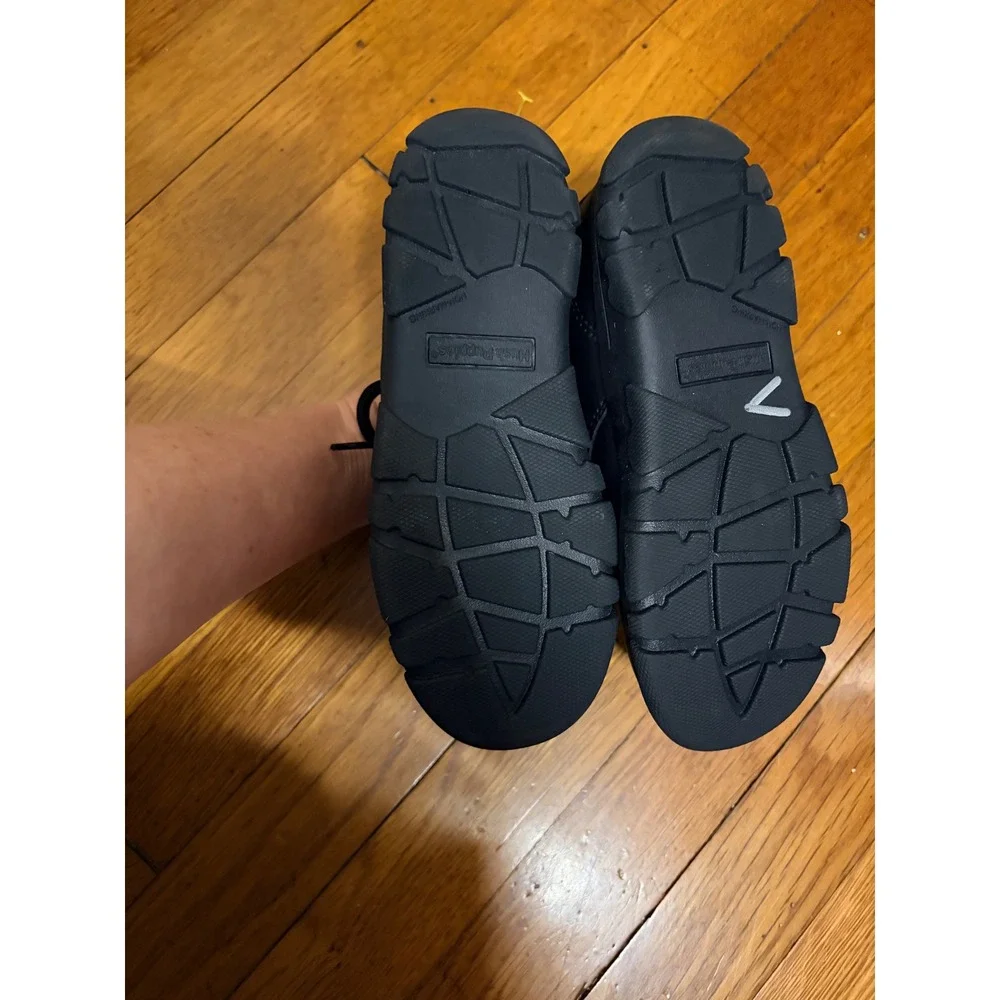 Hush Puppies Kids Black Leather Lace Up Dress Shoes‎ Memory Foam Insole